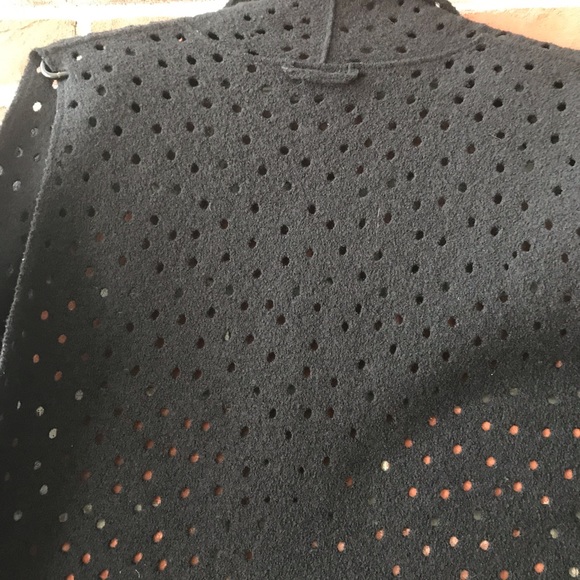 •Unique Wool Long Open Cardigan Wrap Sleeveless Coat Hand Crafted One of a Kind - Picture 16 of 16